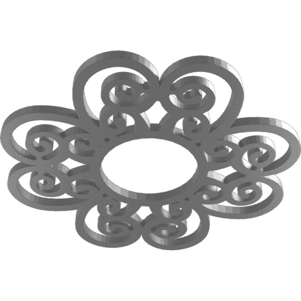 Cohen Architectural Grade PVC Pierced Ceiling Medallion, Nickel, 26OD X 8 7/8ID X 3/4P